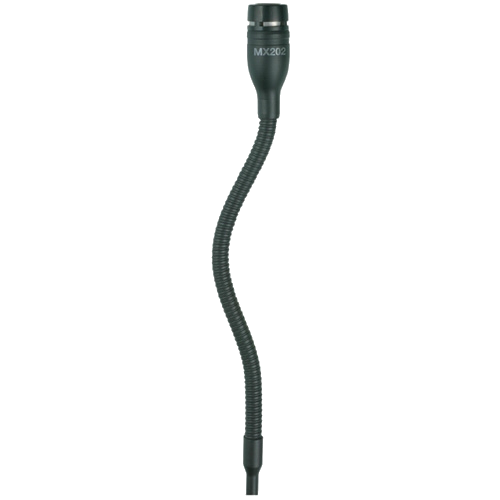 SHURE MX202BP/C миниатюрный театрально-хоровой кардиоидный подвесной микрофон с потолочным креплением и преампом, цвет черный 