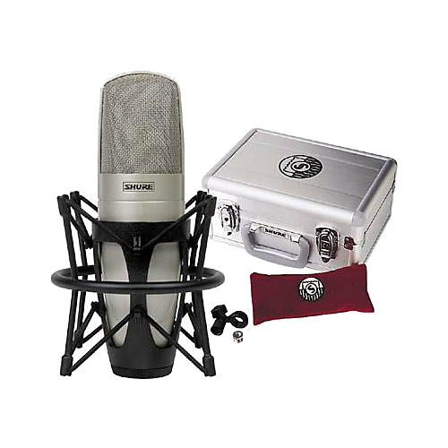 SHURE KSM32/SL студийный конденсаторный микрофон , цвет 'шампань', держатель 'паук', чехол для хранения 