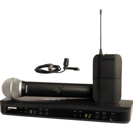 Двухканальная радиосистема с ручным передатчиком PG58 и петличным микрофоном CVL-B/C 