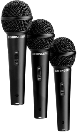 Behringer XM1800S комплект из 3 кардиоидных динамических микрофонов, 80-15000Гц,  держатели, кейс ;?>